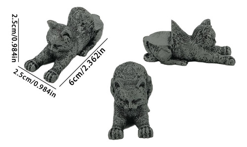 3pcs Flower Pot Feet Animal Figures Practical Resin Lazy Cat