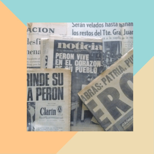 Lote 5 Diarios 1974 Muerte De Perón / Peronismo - Colección!