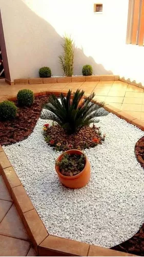 Piedra Partida Jardin Marmol Super Blanco Bolsa 25 Kilos