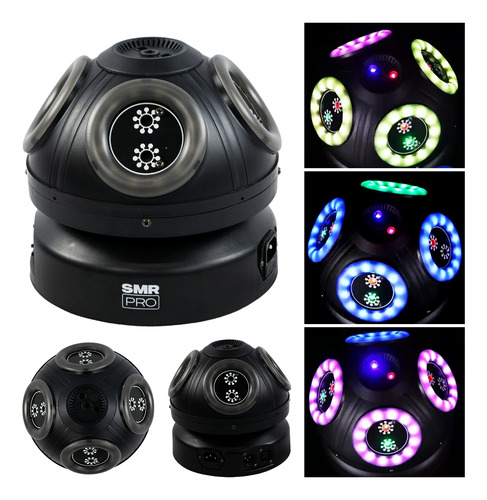 Laser Giratorio Ridik Rgb Con Aro Led Rgb 5050 Dmx Dj Luces
