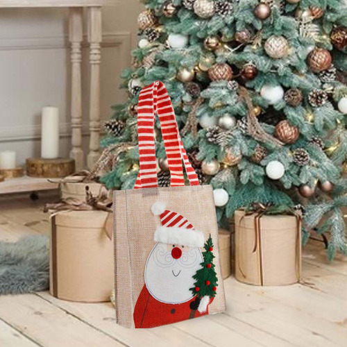 Bolsa De Navidad Decoración De Navidad Bolsa De Papá Noel