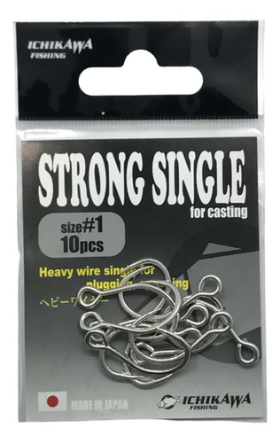 Anzol Para Pesca Ichikawa Strong Single Nº01 Com 10 Unidades