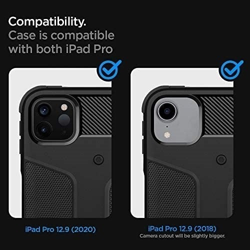 Imagen 2 de 6 de Funda Spigen Rugged Armor Pro iPad Pro 12.9 2020 Porta Lapiz