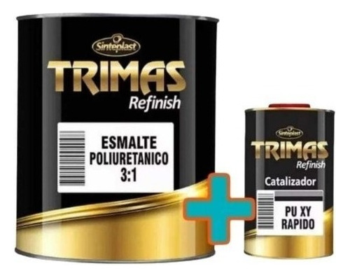 Pintura Auto Poliuretano Negro 4 ,98 Lt + Catalizador 