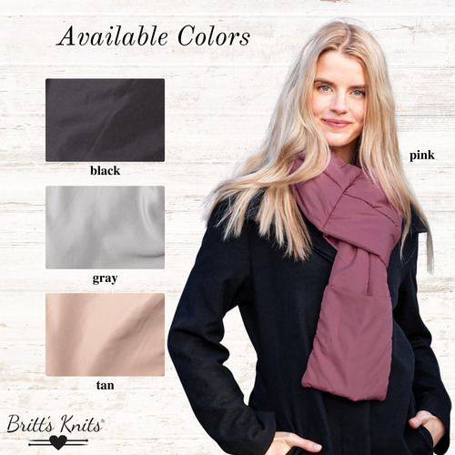 Bufanda Puffer Britt S Knits Para Mujer Invierno Estilosa Color Diseño De La Tela Talle