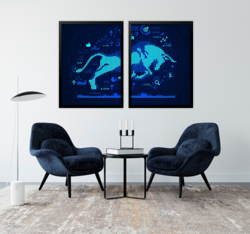 Quadro C Moldura Decoração Investidor Trader Forex Bmf Touro