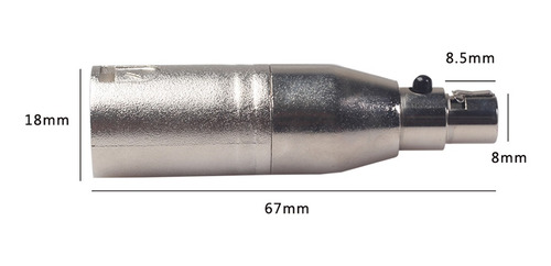 Imagen 5 de 6 de Mini Ja Hembra Micro Adaptador A Conector Macho Xlr De 3 Pin