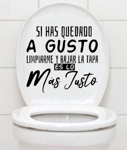 Vinil Decorativo Para Taza De Baño Si Has Quedado Mod2