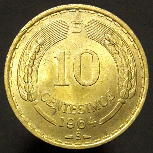 Moneda Chile 10 Centésimos 1964 