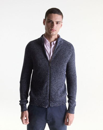 Campera Tejida Equus Azul Finlandia De Hombre