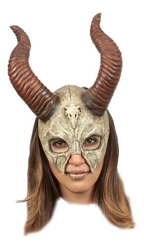 Máscara Mythical Horned Bruja Vudú Con Cuernos Para Mujer