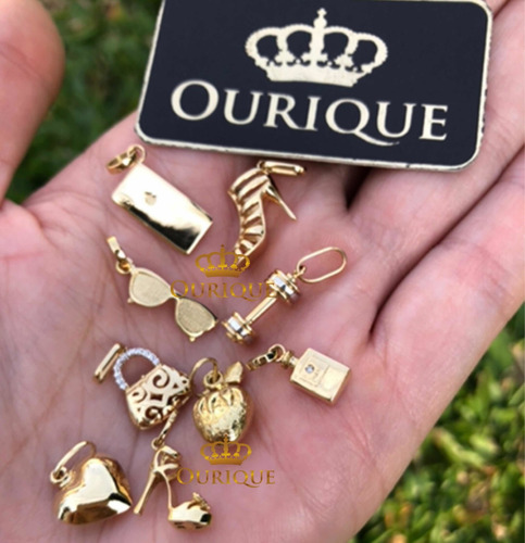 Pingente Personalizados Para Pulseira Ouro 18k 750 Berloques