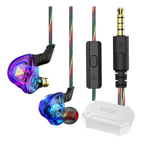 Imagen 3 de 7 de Qkz Ak6 Dmx Con Micro + Estuche Audifonos Auriculares Morado