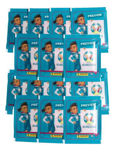 100 Sobres De Estampas Del Álbum Euro 2020 Preview Panini