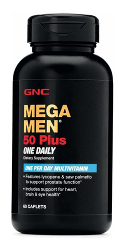 Gnc Mega Men 50 Plus One - Multivitamnico Diario Para Hombr