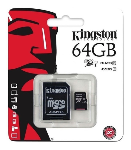 Micro Sd Kingston *clase 10 64 Gb *garantía 12 Meses *itech