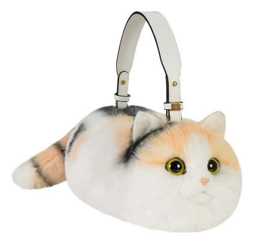 Bolsa De Ombro Floral Tricolor Falsa Para Gato, Sacola,