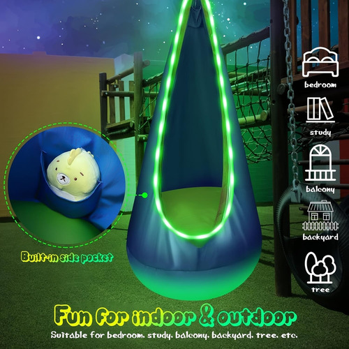 Hamacas Colgantes Con Iluminación Led, Columpios, Sillón, Na