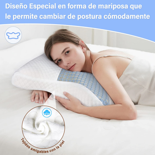 , Almohada Cervical De Memory Foam, Almohada Ortopédica