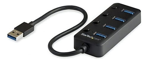 Hub Usb 3.0 De 4 Puertos De Startech Usb-a A 4x Usb 3.0 Con