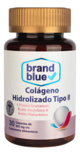  Colágeno Hidrolizado Tipo Ii 30 Capsulas Brand Blue Sabor Neutro