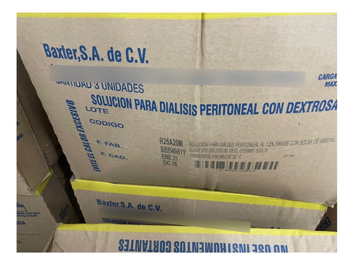 Baxter Caja 3 Bolsas 1.5l Para Máquina Diálisis (Usado)