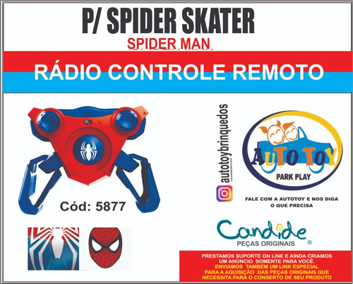 Spider Skater 5877 -  Spiderman - Só O Rádio Controle 2.4ghz