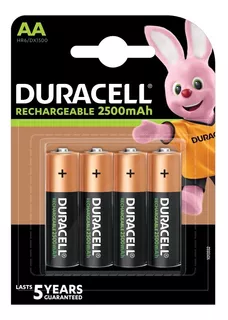 Pilas Aa De 2500mah Recargables Blister X4 Uni. - Duracell