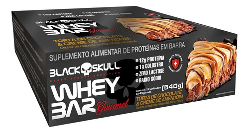 Whey Bar (12 Un 45g) - Sabor: Torta Choc/creme Amendoim Chocolate/creme De Amendoim