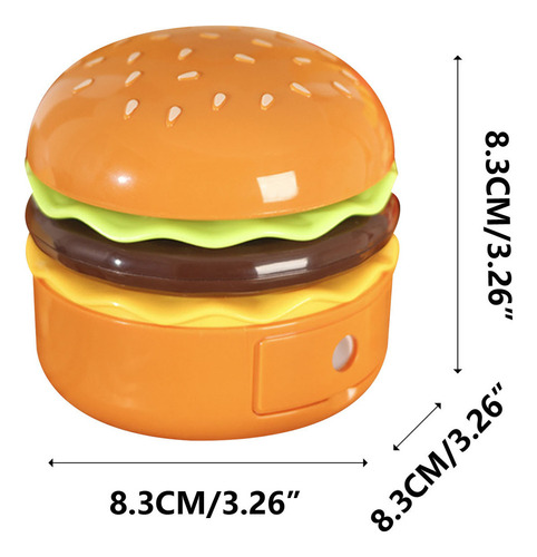 Lámpara De Mesa Led Recargable Hamburger, Lámpara De Mesa Pe