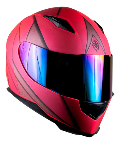 Casco Motocicleta Kov Novak Blade Integral Certificado Dot Rosa Oscuro Solido L