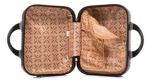 Necessaire Mala De Mão Média Rígida Cor Marrom