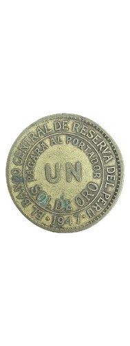 Moneda De 1 Sol Peruano, Año 1947.