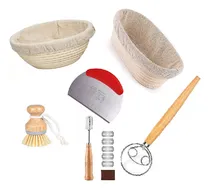 Comprar Banneton Ovalado Y Redondo Con Accesorios Para Pan Artesanal