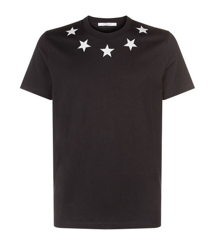 Playera Negra De Estrellas Moda Para Caballero