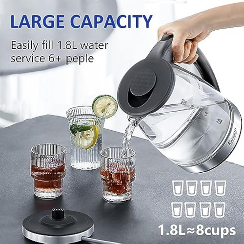 Rainbean Caldera De Agua Eléctrica, Hervidor De Té