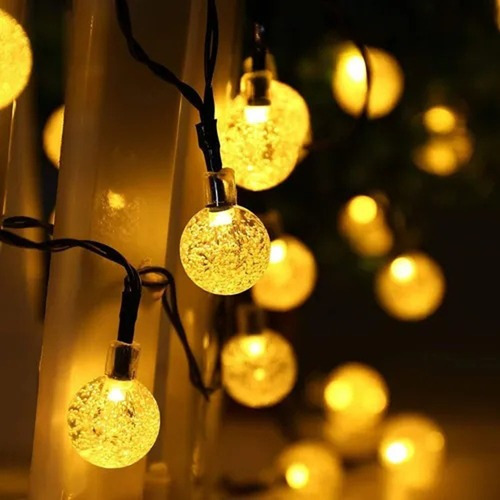 1 Serie De 100 Luces Led Solares Para Terraza O Decoración Q