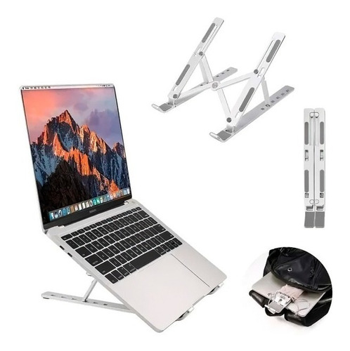 Soporte Base Notebook Macbook Tablet Aluminio Ergonomico 