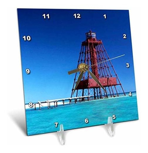 Reloj De Escritorio Faro De Key West, 6x6 