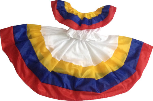 Traje Típico Venezuela Tricolor Niñas