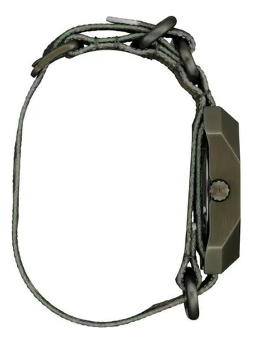 Reloj Nixon Hombre Scout Nato Dark Olive Camo Malla Camuflado Bisel Verde Fondo Negro