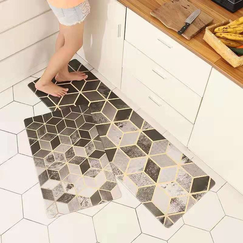 Imagen 2 de 4 de Set 2 Alfombra Cocina Piso Entrada Antideslizant Vario Model