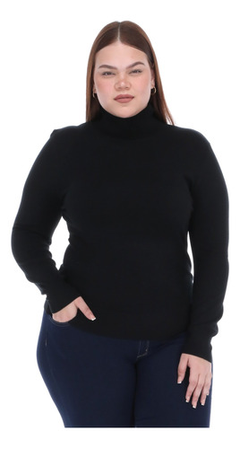 Blusa Talla Extra Mujer Curvy Plus Moi625 C/ Alto Stretch