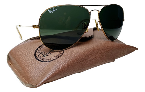 Lentes Sol Rayban Aviador Años 80 Usa Enchapado Oro Piloto 