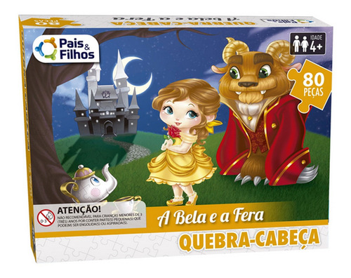 Jogo Da Memoria Em Madeira + Quebra Cabeça A Bela E A Fera