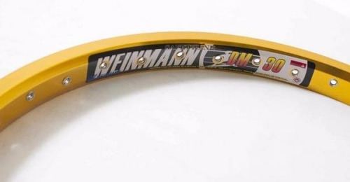 2 Llantas Weinmann Dm30 Aro 20 Bicicleta Bmx Ojetil Amarilla