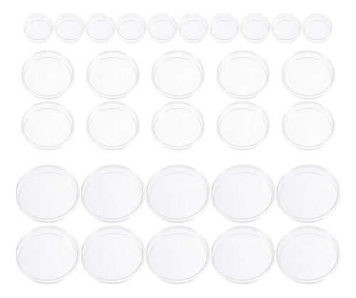 Recipiente De Plástico Con Placa De Petri Desechable, 30 Uni