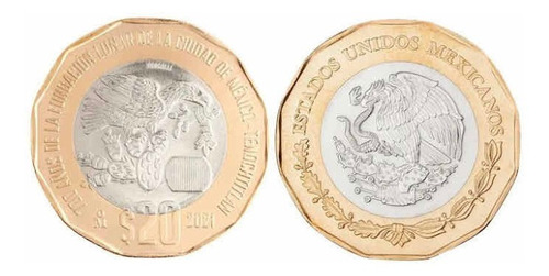 Moneda De 20 Pesos 700 Años De La Fundación De Tenochtitlán