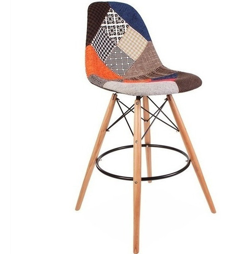 Taburete Eames Patchwork - Butaca Banqueta Silla