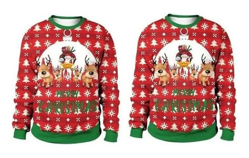 Sueter Navideño Ugly Sweater Navidad Pareja 2pcs